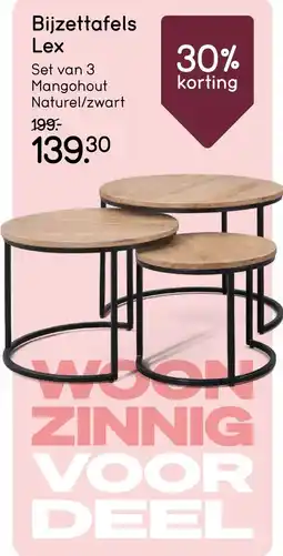 Leen Bakker Bijzettafels Lex aanbieding