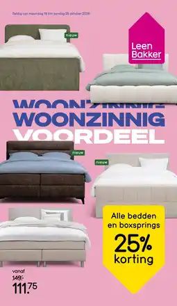 Leen Bakker Alle Bedden en Boxsprings aanbieding