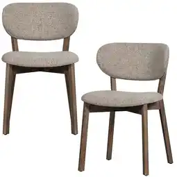 Wehkamp WOOOD Udar Eetkamerstoelen Houten Frame - Naturel - Set van 2 aanbieding