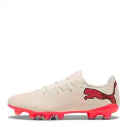 Wehkamp Puma Future 9 Play FG/AG senior imitatieleren voetbalschoenen - beige/rood aanbieding
