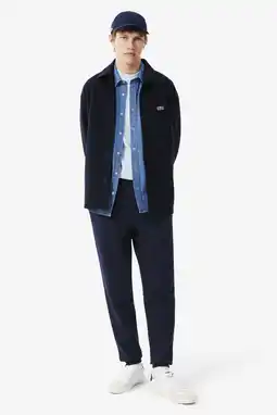 Wehkamp Lacoste tapered joggingbroek - donkerblauw aanbieding