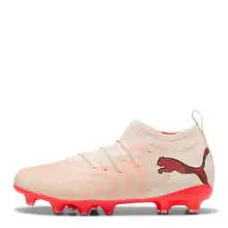 Wehkamp Puma Future 9 Match junior imitatieleren voetbalschoenen - beige/rood aanbieding