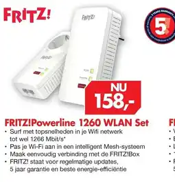 Vobis Fritz!Powerline 1260 WLAN Set aanbieding