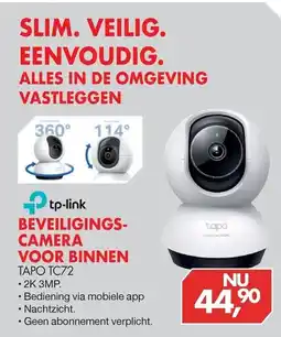 Vobis tp-link beveiligings-camera voor binnen tapo tc72 aanbieding