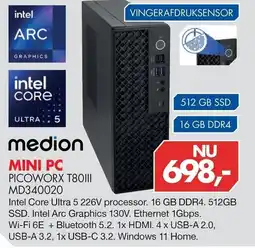 Vobis medion MINI PC PICOWORX T80III MD340020 aanbieding