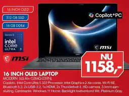 Vobis msi 16 inch oled laptop aanbieding