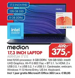 Vobis medion 17,3 inch laptop avantum 17 e1e aanbieding