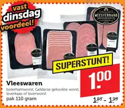 Coop meesterhand vleeswaren aanbieding