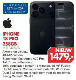 Vobis iphone 18 pro 258gb mjr4zd/a aanbieding