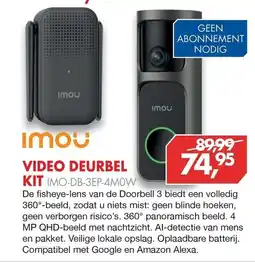 Vobis imou video deurbel kit imo-db-3ep-4mow aanbieding