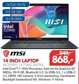 Vobis msi 14 inch laptop aanbieding