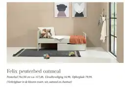 Babypark Felix peuterbed oatmeal aanbieding