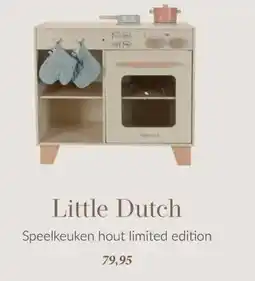 Babypark Little Dutch Speelkeuken hout limited edition aanbieding