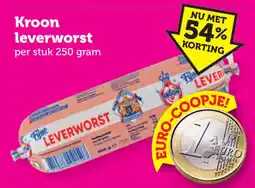 Coop Kroon leverworst aanbieding