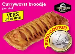 Coop Hendrickx de Bakker curryworst broodje aanbieding