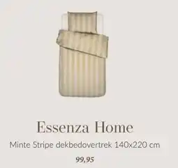 Babypark Essenza Home Minte Stripe dekbedovertrek 140x220 cm aanbieding