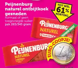 Coop Peijnenburg naturel ontbijtkoek aanbieding