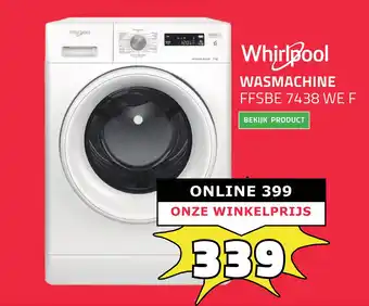 BoXXer Whirlpool Wasmachine Ffsbe 7438 We F aanbieding