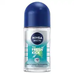 Trekpleister NIVEA Men Fresh Kick Antitranspirant Roller aanbieding