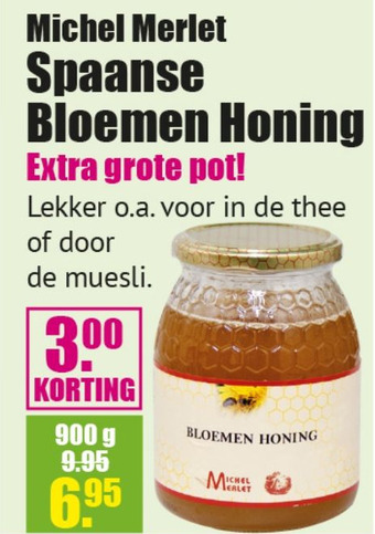 Gezond & Wel Michel Merlet Spaanse Bloemen Honing aanbieding