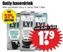Dirk Oatly haverrdrink aanbieding