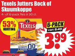 Dirk Texels Jutters Bock of Skuumkoppe 4- of 6-pack fles à 30 cl. aanbieding