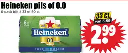 Dirk Heineken pils of 0.0 aanbieding