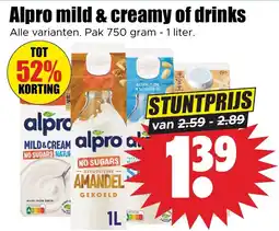 Dirk Alpro mild & creamy of drinks aanbieding
