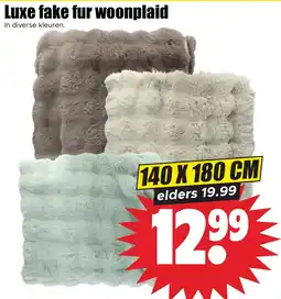 Dirk Luxe fake fur woonplaid aanbieding