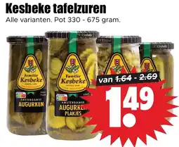 Dirk Kesbeke tafelzuren aanbieding