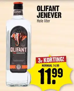 Dirk OLIFANT JENEVER Hele liter aanbieding