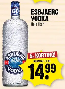 Dirk ESBJAERG VODKA Hele liter aanbieding