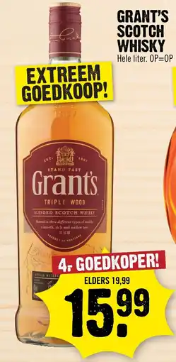 Dirk GRANT'S SCOTCH WHISKY aanbieding