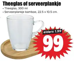 Dirk Theeglas of serveerplankje aanbieding