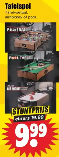 Dirk Tafelspel Tafelvoetbal, airhockey of pool. aanbieding