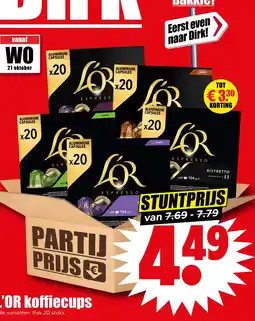 Dirk L'OR koffiecups aanbieding
