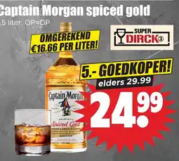 Dirk Captain Morgan spiced gold aanbieding