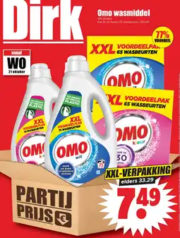 Dirk Omo wasmiddel aanbieding