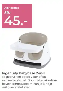 Prenatal Ingenuity Babybase 2-in-1 aanbieding