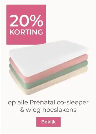 Prénatal co-sleeper & wieg hoeslakens