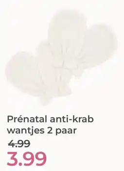 Prenatal Prénatal anti-krab wantjes 2 paar aanbieding