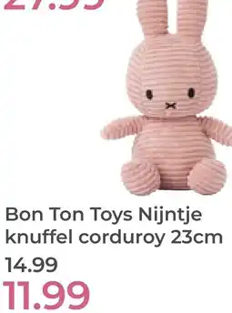 Prenatal Bon Ton Toys Nijntje knuffel corduroy aanbieding