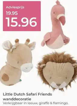 Prenatal Little Dutch Safari Friends wanddecoratie aanbieding