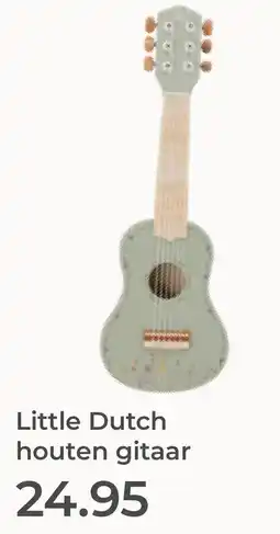 Prenatal Little Dutch houten gitaar aanbieding