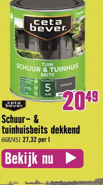 Hornbach Schuur- & tuinhuisbeits dekkend 6682451 27,32 per I aanbieding