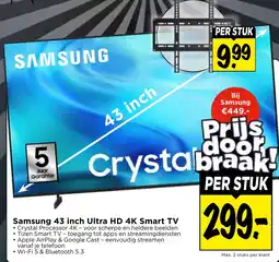 Vomar Voordeelmarkt Samsung Ultra HD 4K Smart TV aanbieding