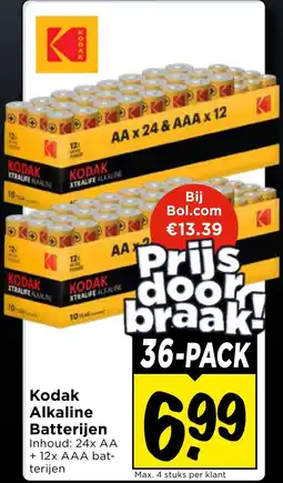 Vomar Voordeelmarkt Kodak Alkaline Batterijen aanbieding