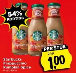 Vomar Voordeelmarkt Starbucks Frappuccino Pumpkin Spice aanbieding