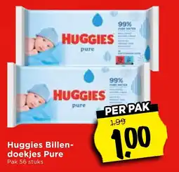 Vomar Voordeelmarkt Huggies Billendoekjes Pure aanbieding