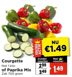 Vomar Voordeelmarkt Courgette of Paprika Mix aanbieding